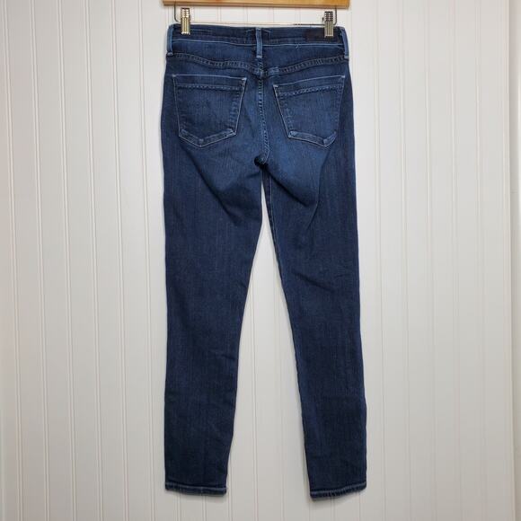 AGOLDE Women's Colette Crop Jeans Size 24 Mid Rise Dark Wash Classic Made in USA - Picture 3 of 8